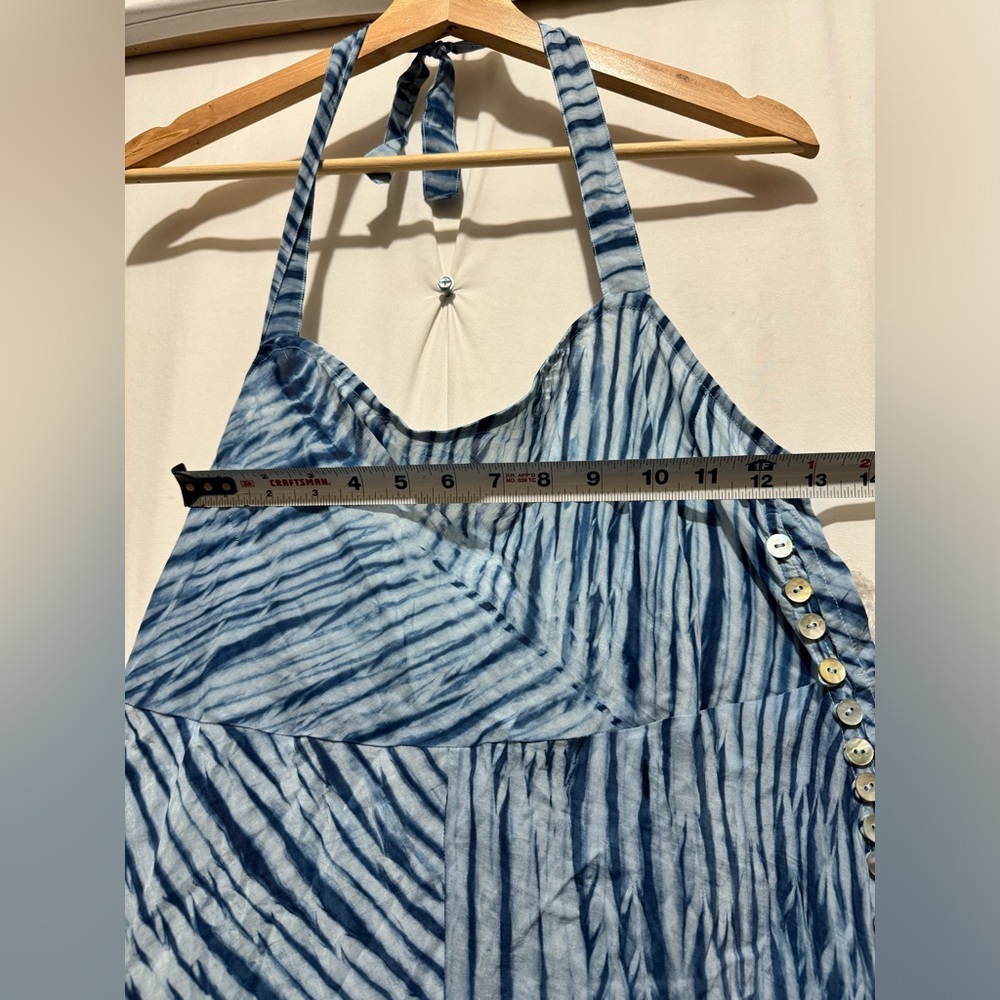 Blue Halter Maxi Dress - Picture 5 of 7
